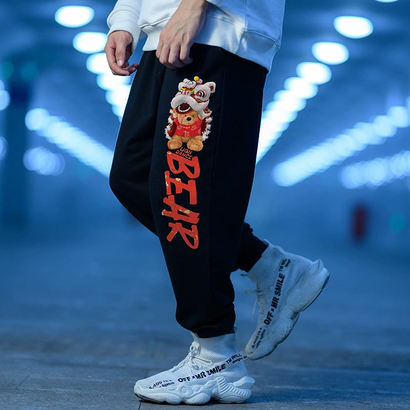 MY-WM#  秋冬款純棉潮牌束腳長褲