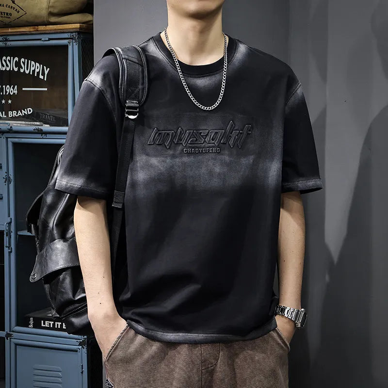 GFM-8017# American casual short-sleeved T-shirt 